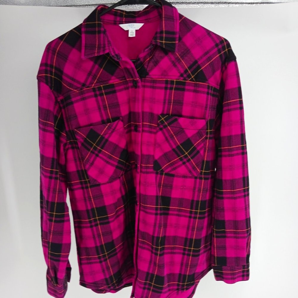 TIME AND TRU Women's Checkered   Shirt/Jacket